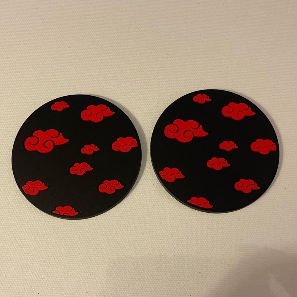 Cloud Car Cup Coasters in Black Set of 2 NWT